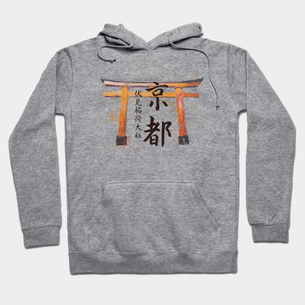 Kyoto Fushimi Inari Shrine Hoodie by The Japanese Brush